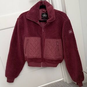 Alo Burgundy Sherpa Bomber